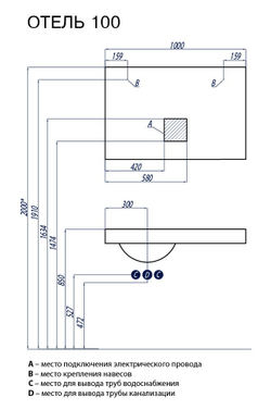 Раковина мебельная Акватон Отель 100