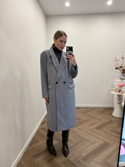 Пальто Джонни серый