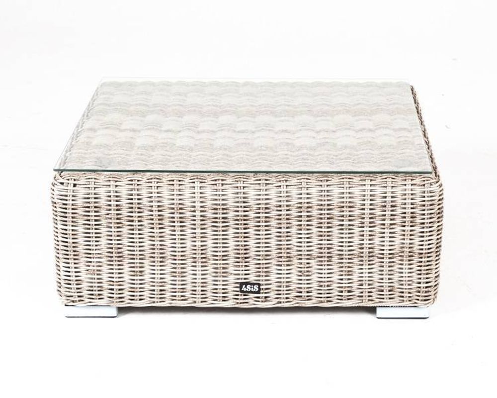 "Лунго" журнальный столик плетеный, цвет бежевый