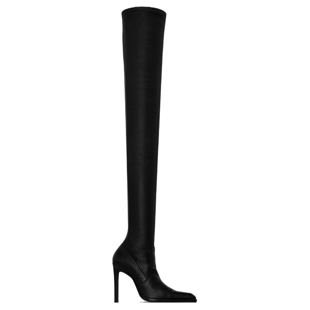 SAINT LAURENT NINA Over the knee Boots 11cm Women"s Black