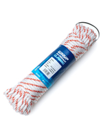 Шнур плетеный яхтенный SailMaster Classic 8,0 мм, 1500 кгс, 30м, белый/красная прядь, моток