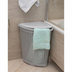 Корзина для белья угловая 50л 39,5*39,5*59,5см белый