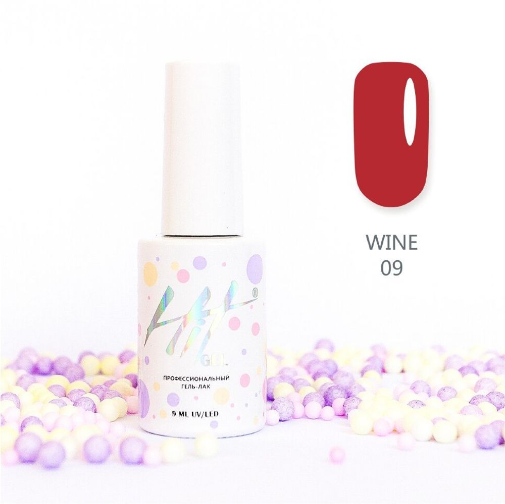 Гель-лак Wine ТМ &quot;HIT gel&quot; №09, 9 мл Акция!