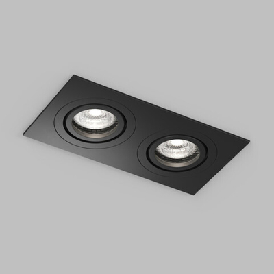 Встраиваемый влагозащищённый светильник HYDRO, IP44, 2?15 Вт LED макс., GU10, алюминий, чёрный