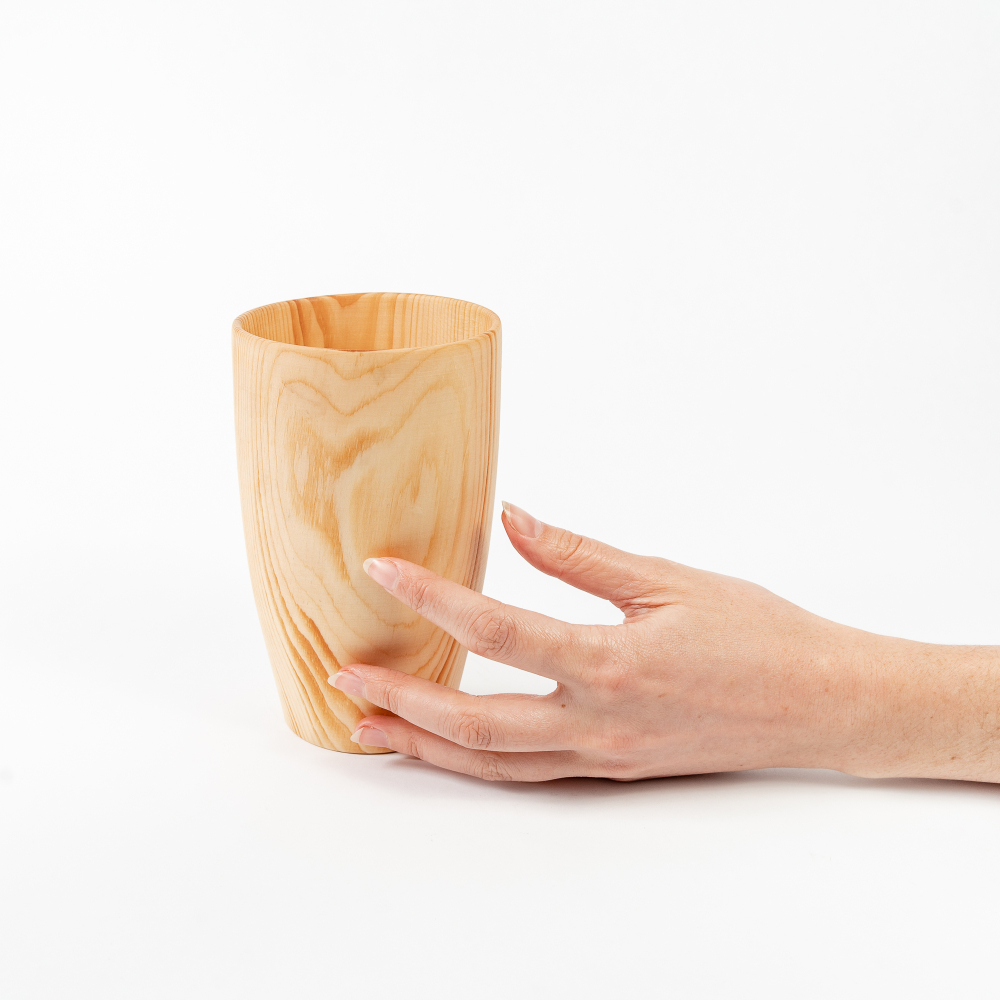 Деревянный пивной набор из сибирского кедра с блюдцем NC33