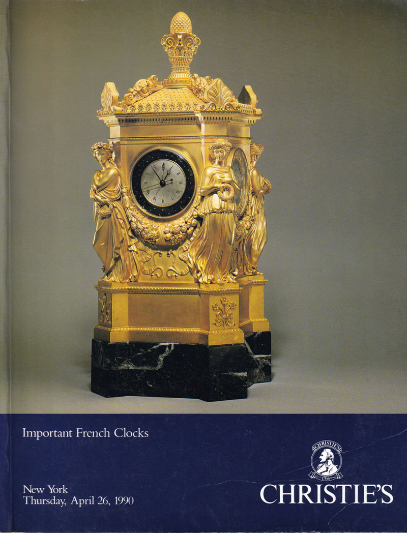 Каталог аукциона Christie's, Нью-Йорк, Исключительные французские часы от 26 апреля 1999 года