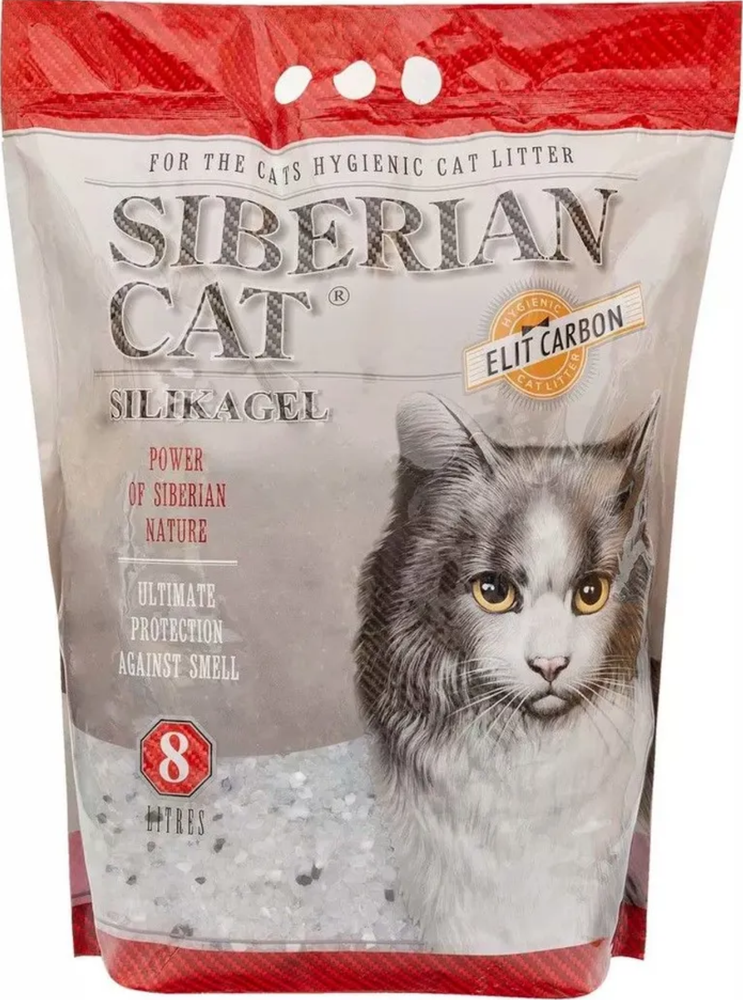 Сибирская кошка силикагель 8л. Карбон