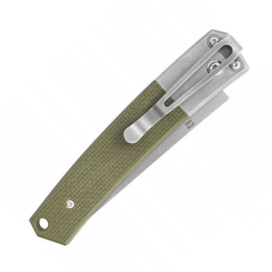 Складной нож Ganzo G7362 зеленый, G7362-GR c клинком из стали 440C, рукоять G10