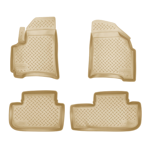 Ковры в салон Norplast/Unidec для Chevrolet Rezzo (2004-2008)Полиуретан,Бежевый, арт.NPL-Po-12-26-B