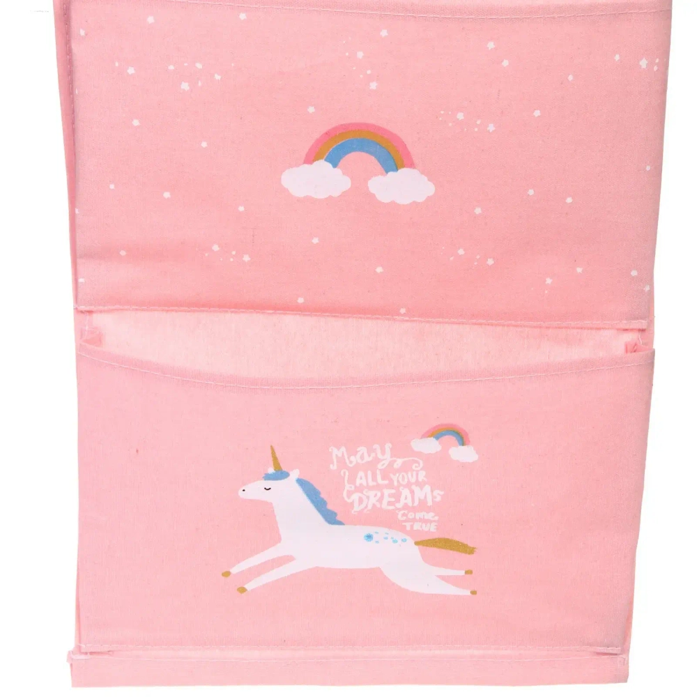 Карман настенный подвесной «ФРАТТИ БУМ», принт единорожка, три секции, 30*63см (лейбл Селфи)