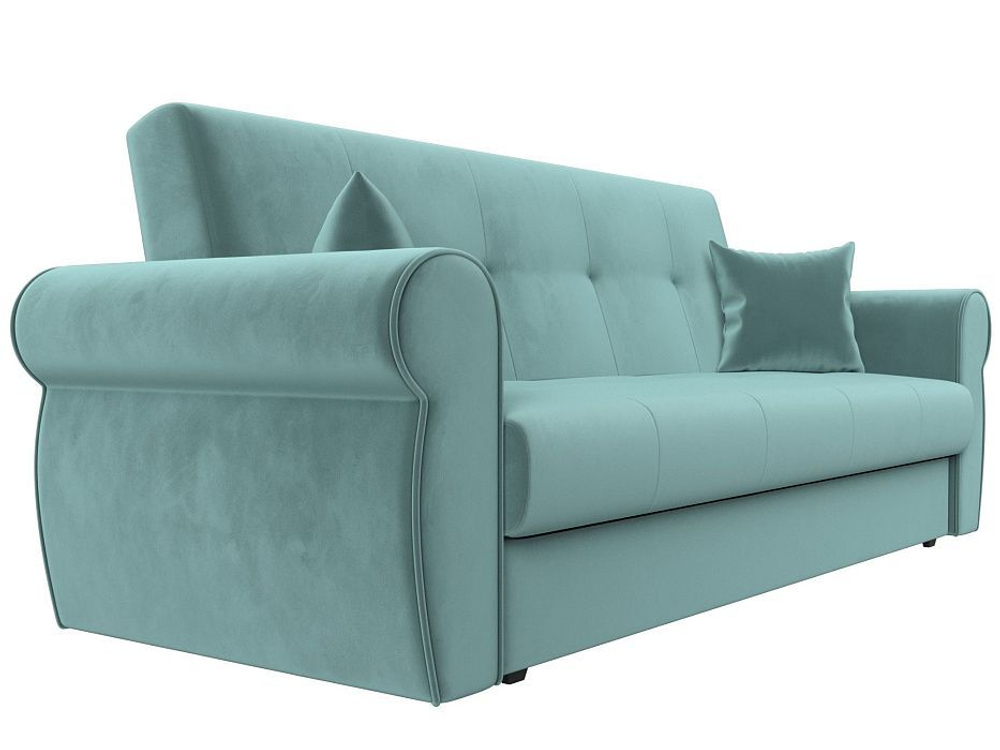 Диван-книжка Лига-019, Бирюзовый, Велюр, 118335