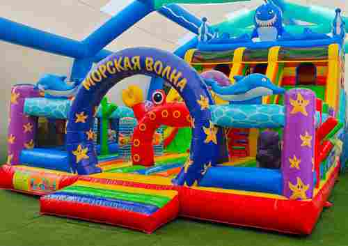 Коммерческий надувной батут «Морская волна», 10*6*6 м.