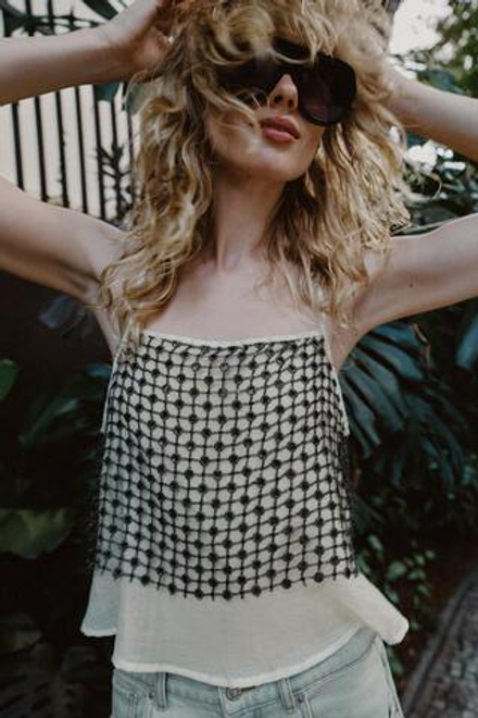 ZARA ТОП С ПАЙЕТКАМИ И БЛЕСТЯЩЕЙ НИТЬЮ, ЭКРЮ