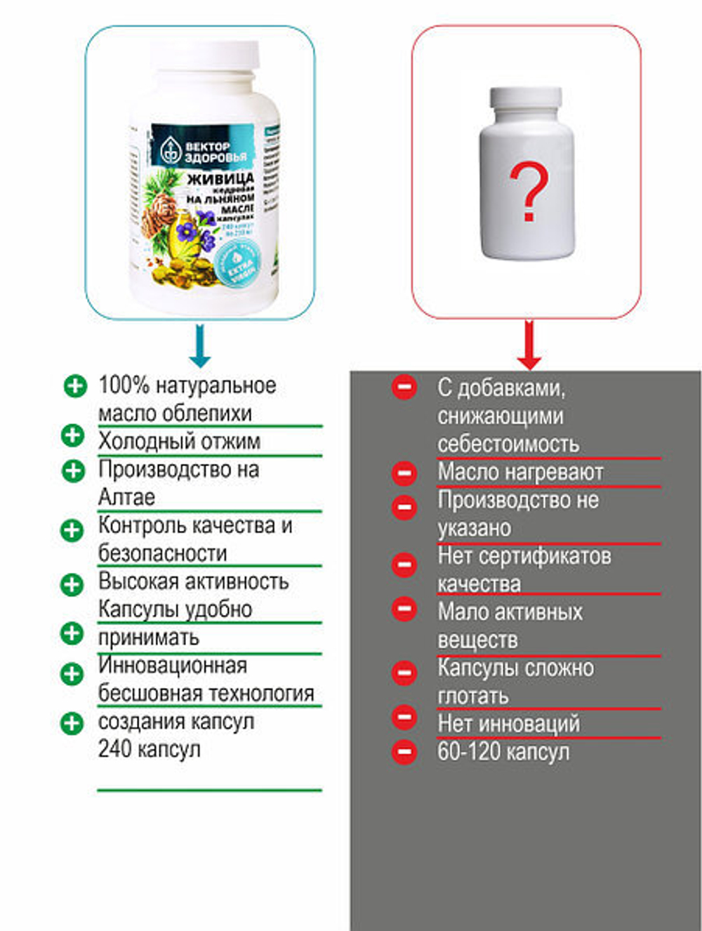 Живица кедровая на льняном масле 240 капсул
