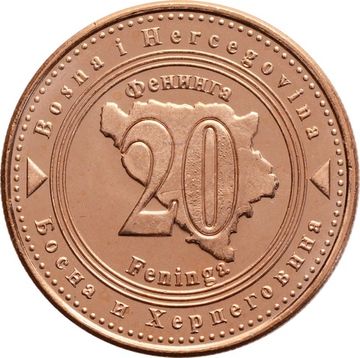 20 фенингов 2009 Босния и Герцеговина