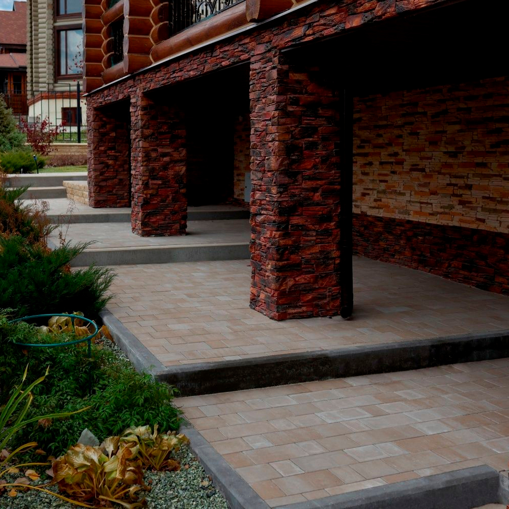 Тротуарная плитка СТАРЫЙ ГОРОД - Искусственный камень Степняк, комплект из 3 видов плит