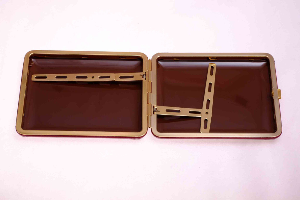 Портсигар Stoll на 18 сигарет, экокожа, Бордо, C31-3