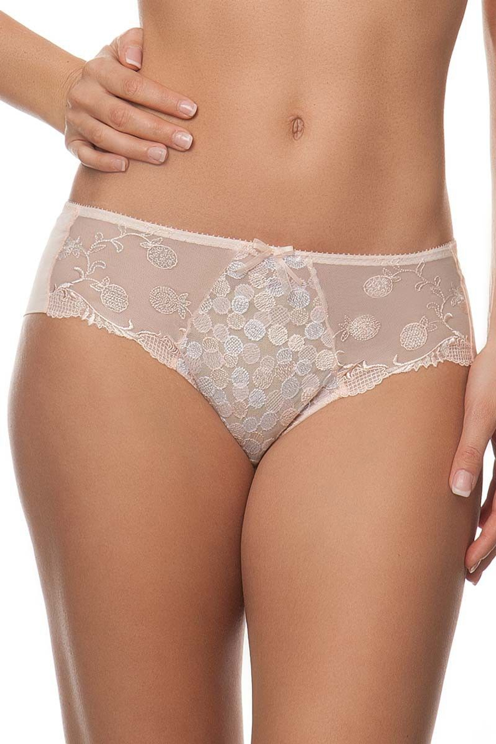 Трусы-шорты Tiffany с задней частью из тюля (Размер: 42) (Цвет: пудровый)