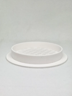 Решетка вентиляции с фланцем D90 мм (пластиковая с сеткой)