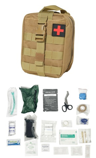 Тактическая аптечка, песок (Укомплектованная Китай)