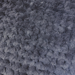 Вязаный плед из натурального меха рекс 240*220 см (темный графит, однотонный)