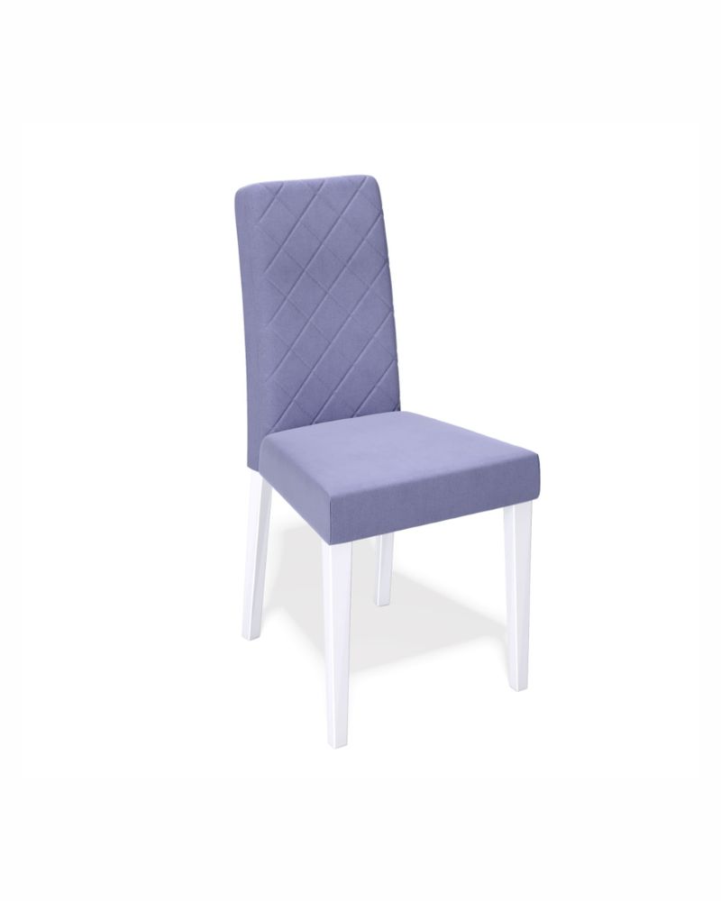 Комплект из двух стульев Kenner 172M, белый/серый велюр