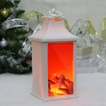 Сувенир с подсветкой «Камин» 13*13*31 см (работает от 3*ААА), Белый