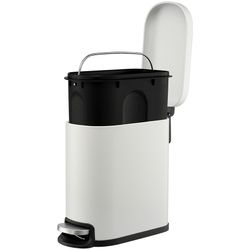 Ведро мусорное с педалью, светло-серое, 5 л