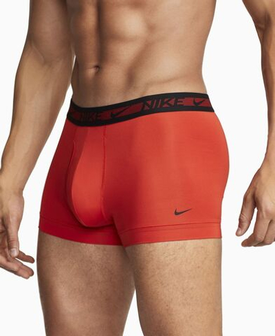 Мужские спортивные боксеры Nike Dri-Fit Ultra Stretch Micro Trunk 3P - habanero red/medium blue/obsidian