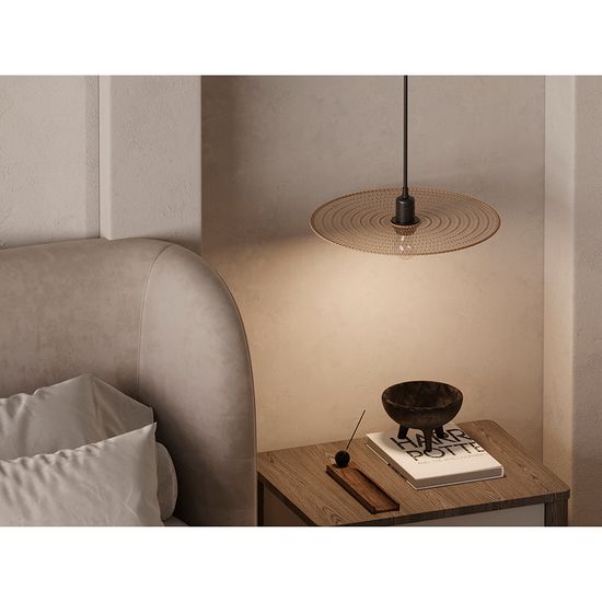 Светильник подвесной vinger, D42х8 см, бежевый