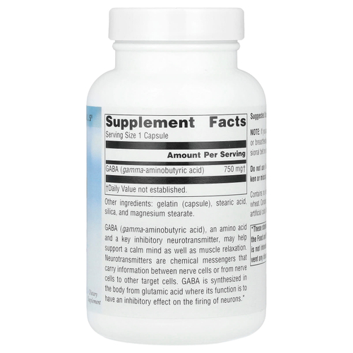 Source Naturals, Serene Science®, ГАМК, 750 мг, 90 капсул