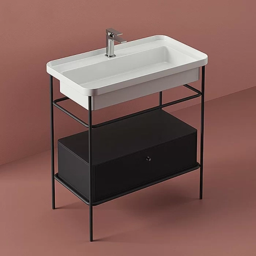 Консоль с раковиной Artceram FUORI SCALA ACA057/TFL035/ACM040 60.5 черная