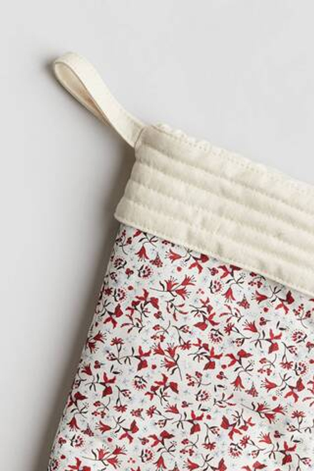 H&M РОЖДЕСТВЕНСКИЙ НОСОК С ПРИНТОМ, БЕЛЫЙ