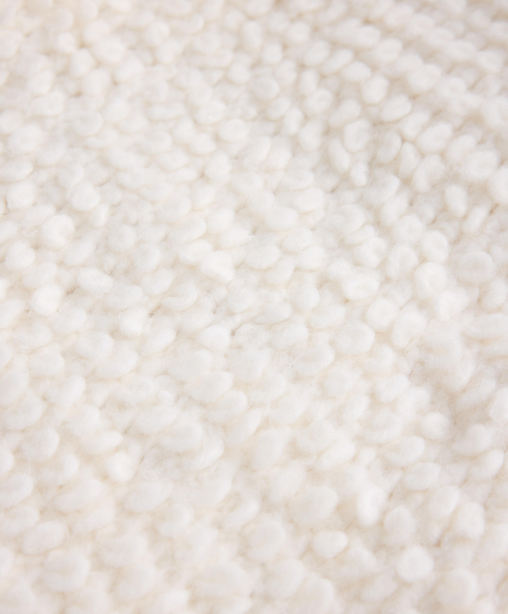 Oysho Текстурированный вязаный кардиган, экрю