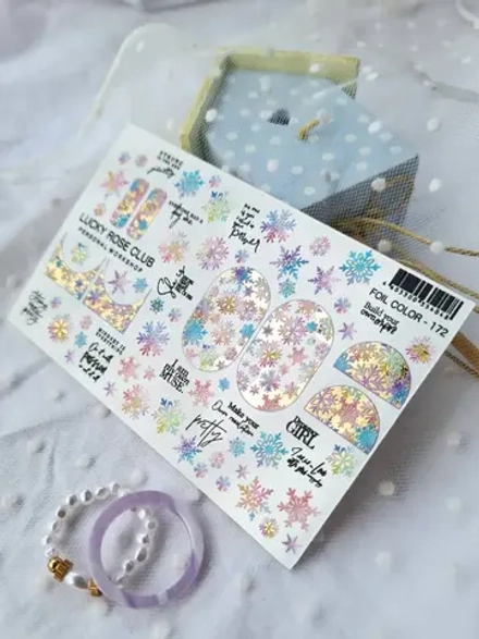 Lucky Rose Слайдеры наклейки для ногтей Foil 172