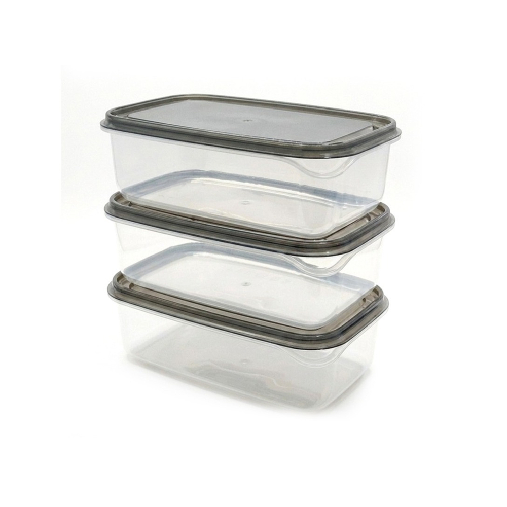 Набор контейнеров 18х12х6 с крышкой для сыпучих продуктов 3 шт, полипропилен