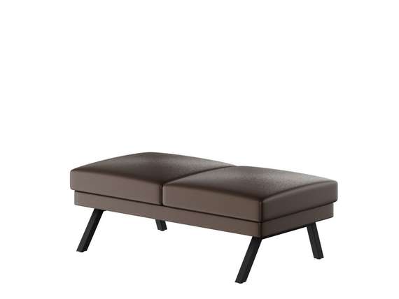 Алдо Банкетка двухместная ALD-04 Линкольн 221/Металл Черный 1430*680*470