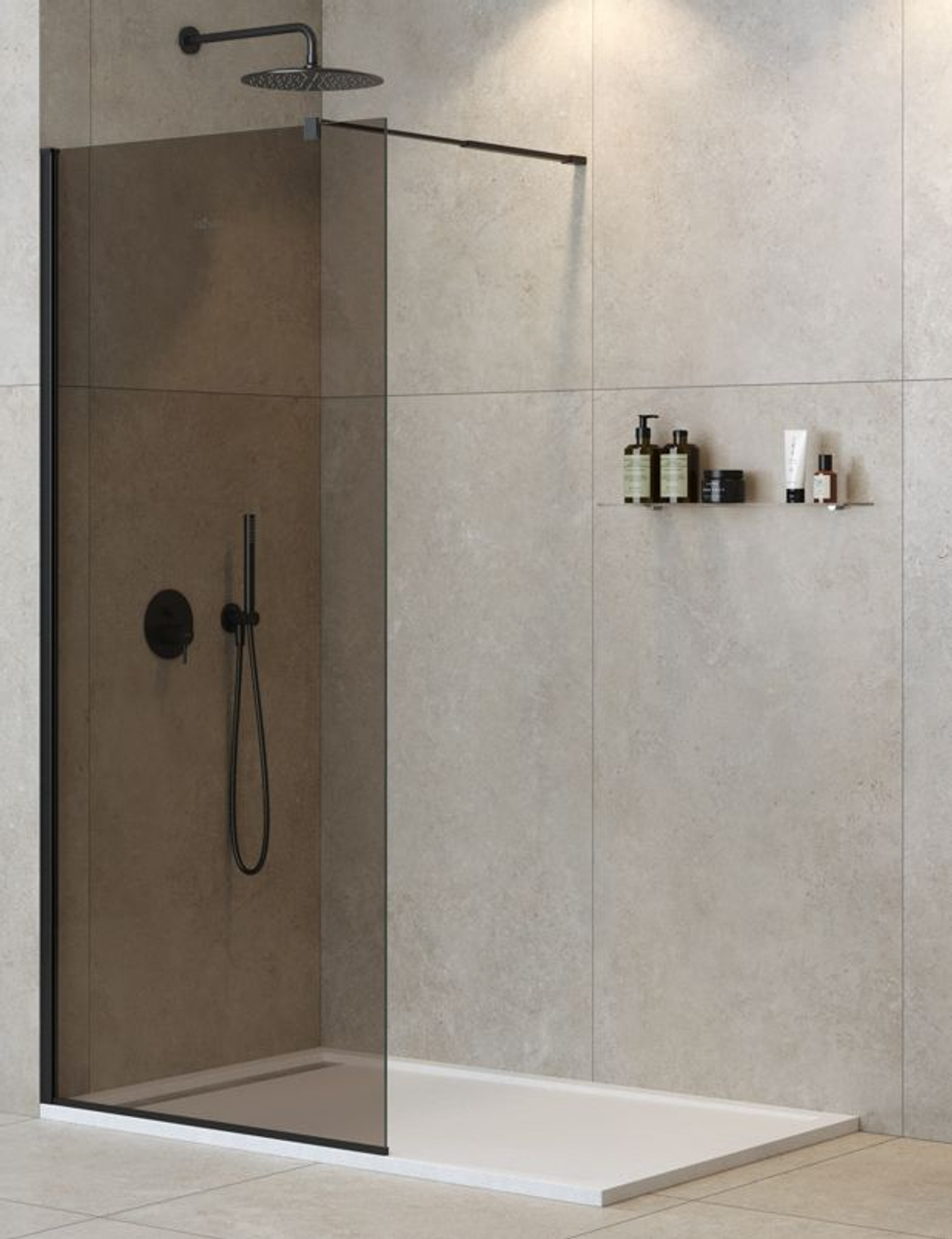 Душевая перегородка Cezares LIBERTA-L-1-80-BR-NERO