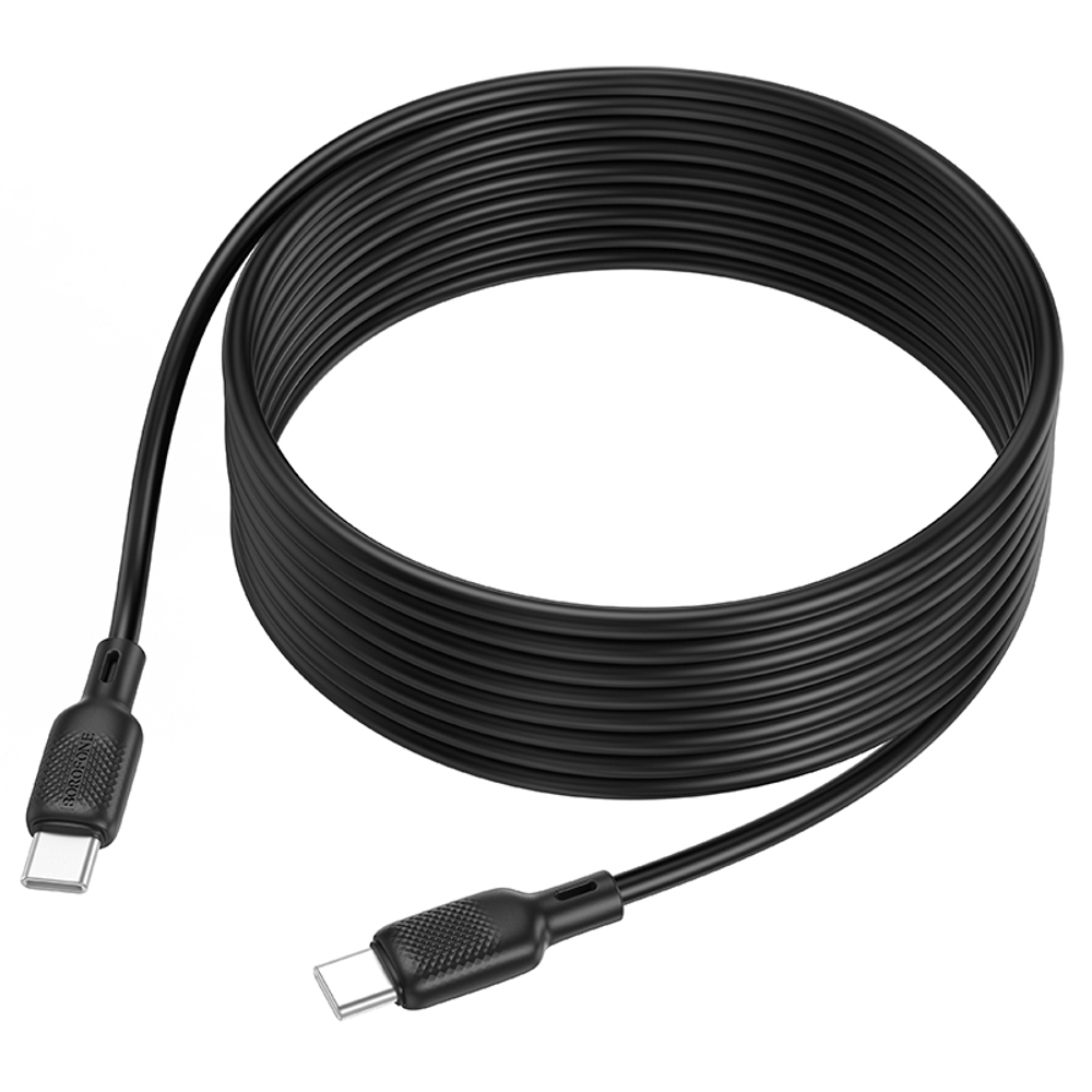 Кабель TypeC - TypeC BOROFONE BX113 60W Silicone (черный) 3м