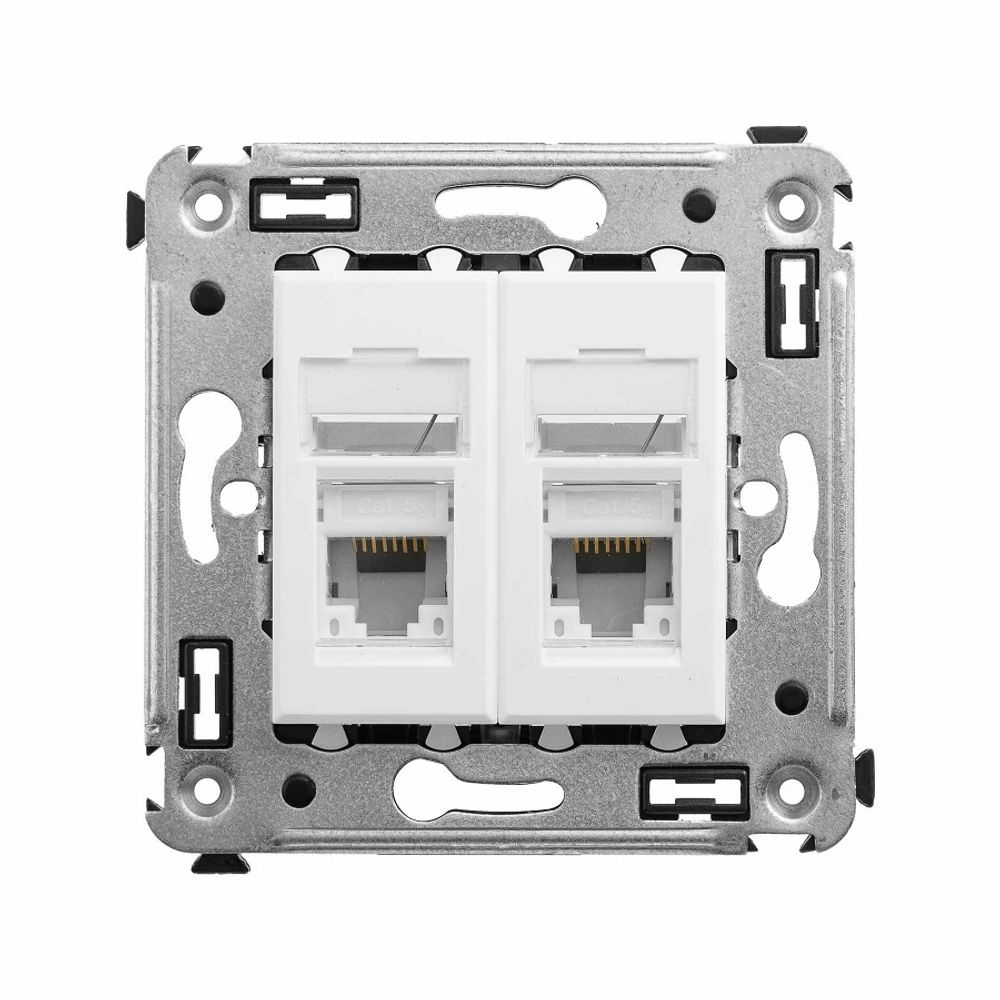 Компьютерная розетка RJ-45 кат.5е двойная ДКС (4400464)