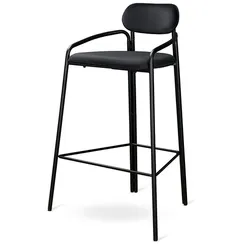 Барный стул Ror, Round, черный велюр