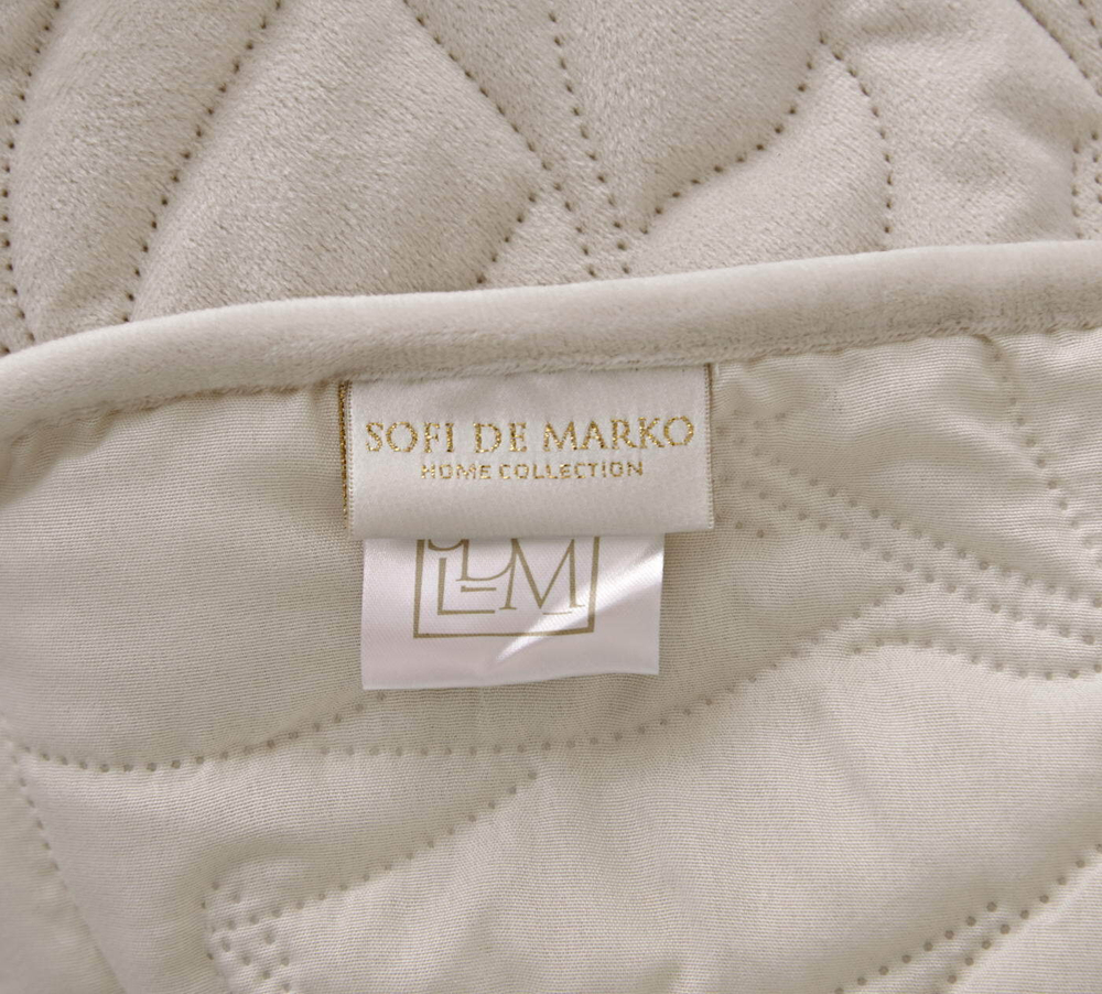 Покрывало 160х220 и наволочка 50х70 Sofi De MarkO Глория молочное