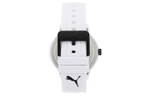 PUMA Wrist Watch Quartz Movement Synthetic Fiber Strap 43mm White Dial Men"s Watches P5012 WHITE