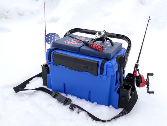 Ящик рыболовный зимний Meiho BUCKET MOUTH BM-7000W Blue 475x335x320