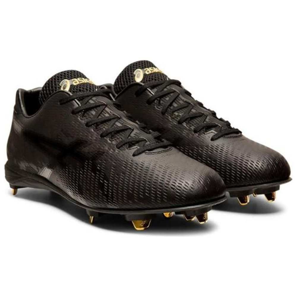 Asics Goldstage Low Top Upper Height Baseball Shoes Men"s Black