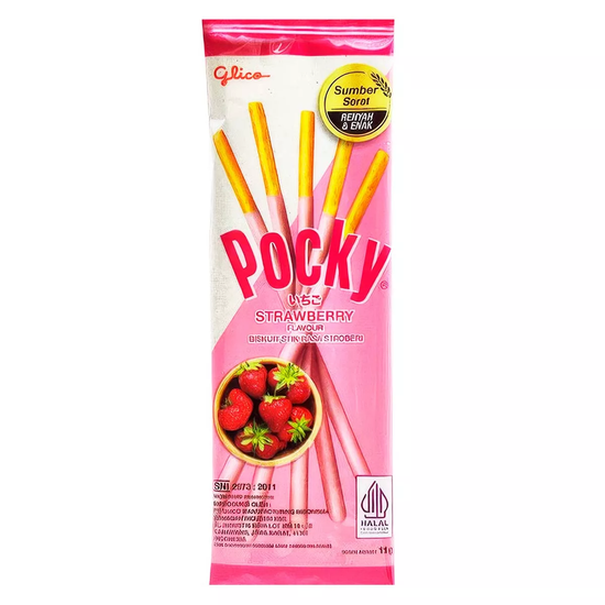 Покки соломка в шоколадной глазури со вкусом клубники, 11 г (Индонезия)