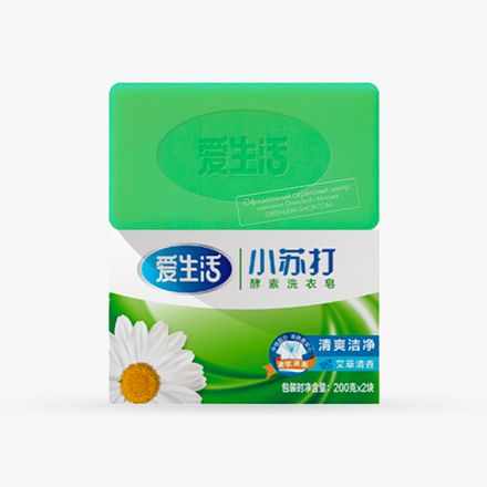 Мыло хозяйственное с содой и энзимами 200 г х 2 шт iLiFE (1PV)