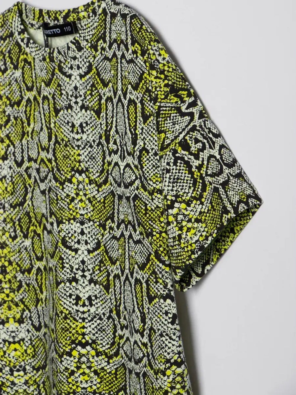 Футболка для девочки оверсайз, принт питон