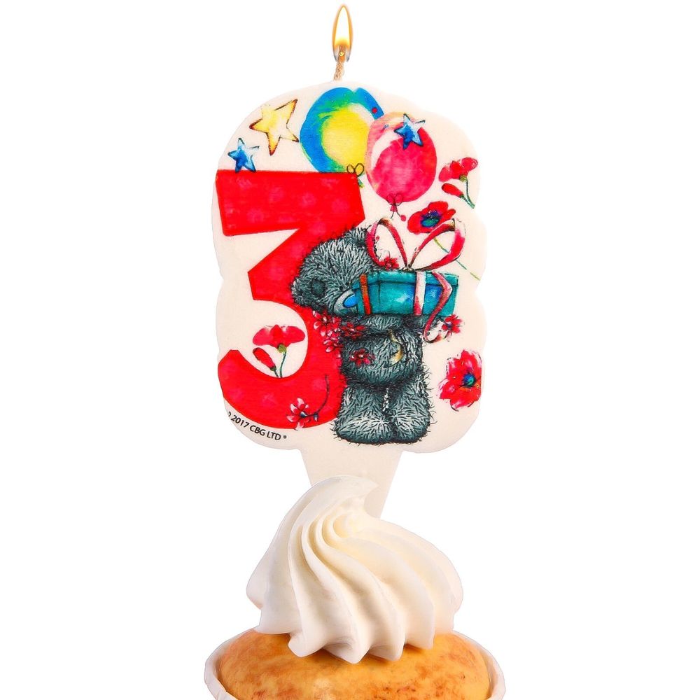 Свеча в торт, цифра 3 Me To You, 5 х 8,5 см