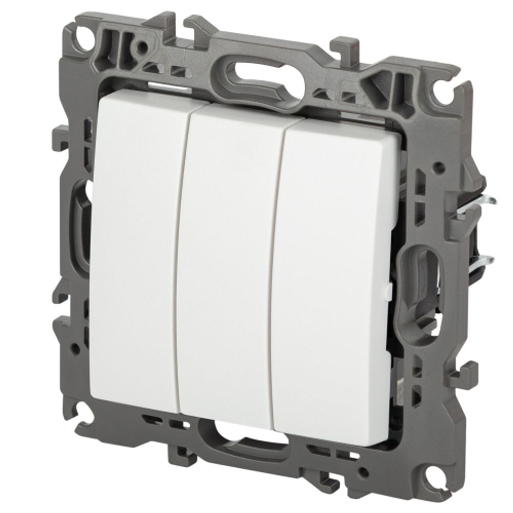 Выключатель ЭРА Серия 12 12-1107-01М тройной, 10АХ-250В, белый матовый